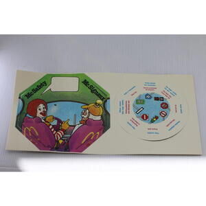 Vintage 1988 McDonald’s Canada McSafety Traffic Sign Spinner Uncut complete